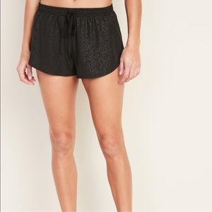 Old Navy black Leopard Active Running Short